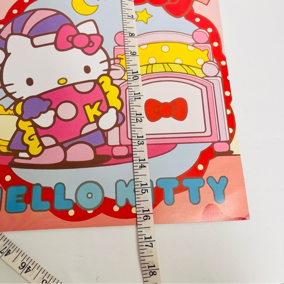 hello kitty poster print pajamas ready for bed hearts wall art bedroom 11.5x16.5 - Picture 3 of 3